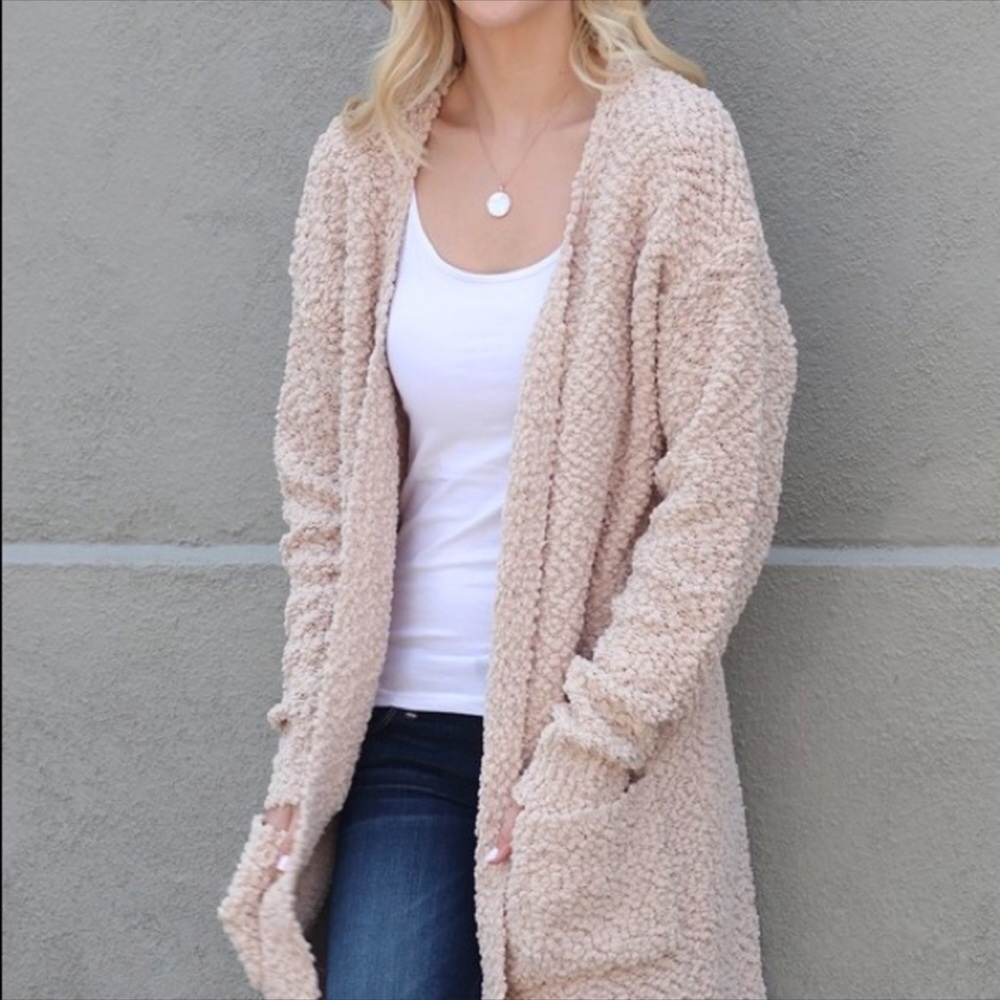 💕Avery💕 in TAUPE Super Soft Popcorn Cardigan